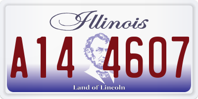 IL license plate A144607