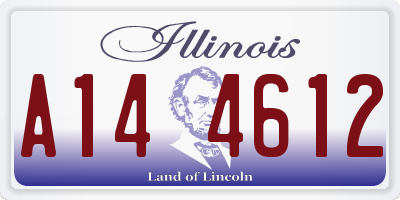 IL license plate A144612