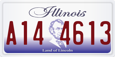 IL license plate A144613