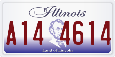 IL license plate A144614