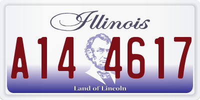 IL license plate A144617