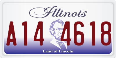 IL license plate A144618