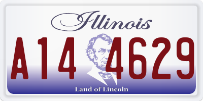 IL license plate A144629