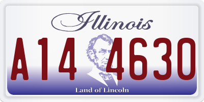 IL license plate A144630