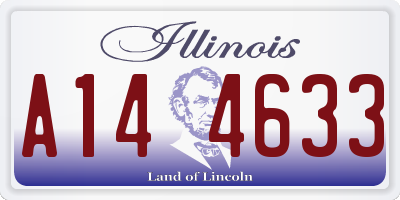 IL license plate A144633