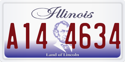 IL license plate A144634