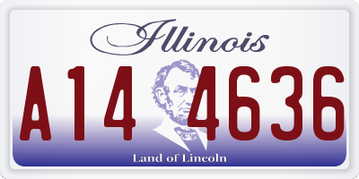 IL license plate A144636