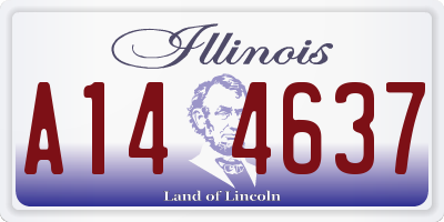 IL license plate A144637