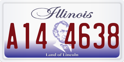 IL license plate A144638