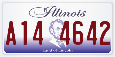 IL license plate A144642