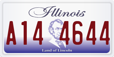IL license plate A144644
