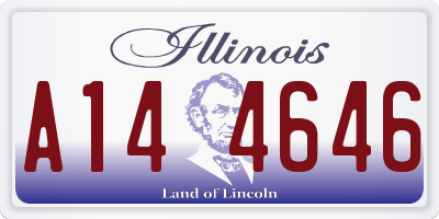 IL license plate A144646
