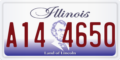 IL license plate A144650