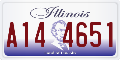 IL license plate A144651