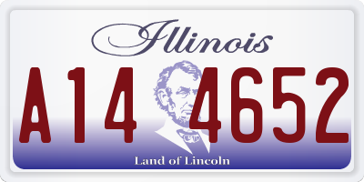 IL license plate A144652