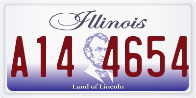 IL license plate A144654