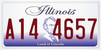 IL license plate A144657