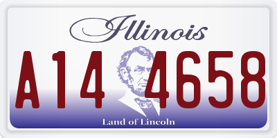 IL license plate A144658