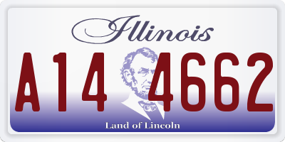 IL license plate A144662