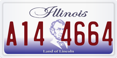 IL license plate A144664