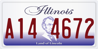 IL license plate A144672
