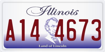 IL license plate A144673