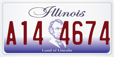 IL license plate A144674