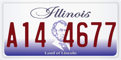 IL license plate A144677