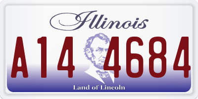 IL license plate A144684