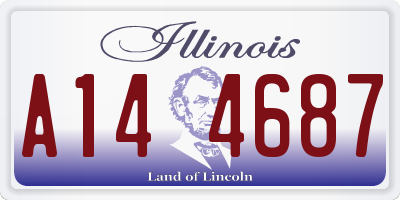 IL license plate A144687