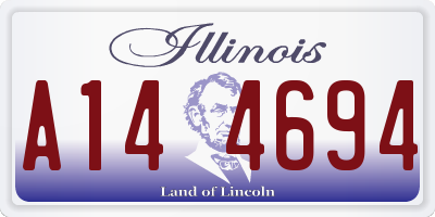 IL license plate A144694