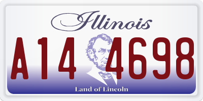 IL license plate A144698
