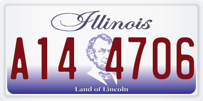 IL license plate A144706
