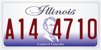 IL license plate A144710