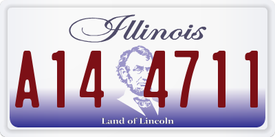 IL license plate A144711