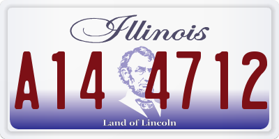 IL license plate A144712