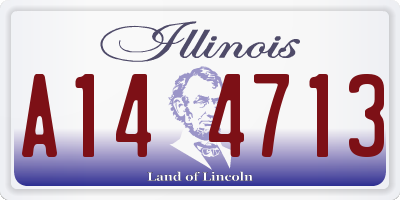 IL license plate A144713