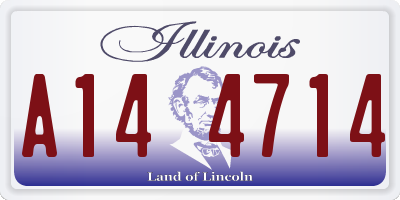 IL license plate A144714