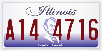 IL license plate A144716