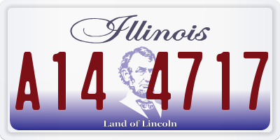 IL license plate A144717