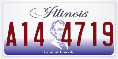 IL license plate A144719