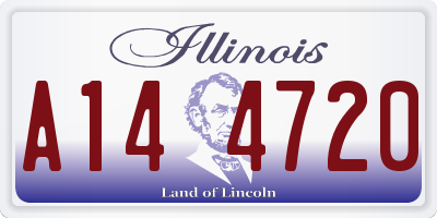 IL license plate A144720