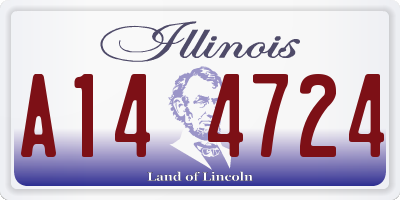 IL license plate A144724