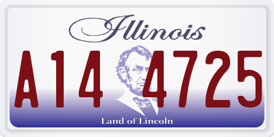 IL license plate A144725
