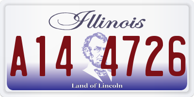 IL license plate A144726