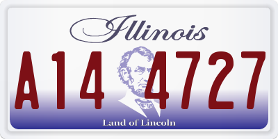 IL license plate A144727