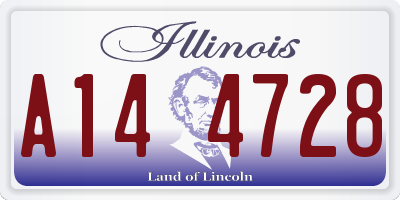 IL license plate A144728