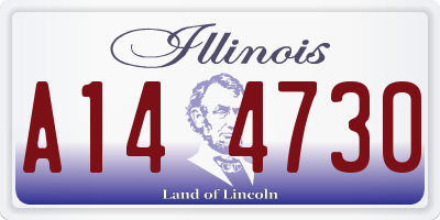 IL license plate A144730