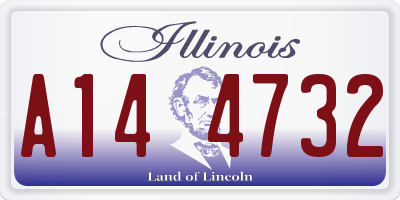 IL license plate A144732