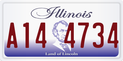 IL license plate A144734